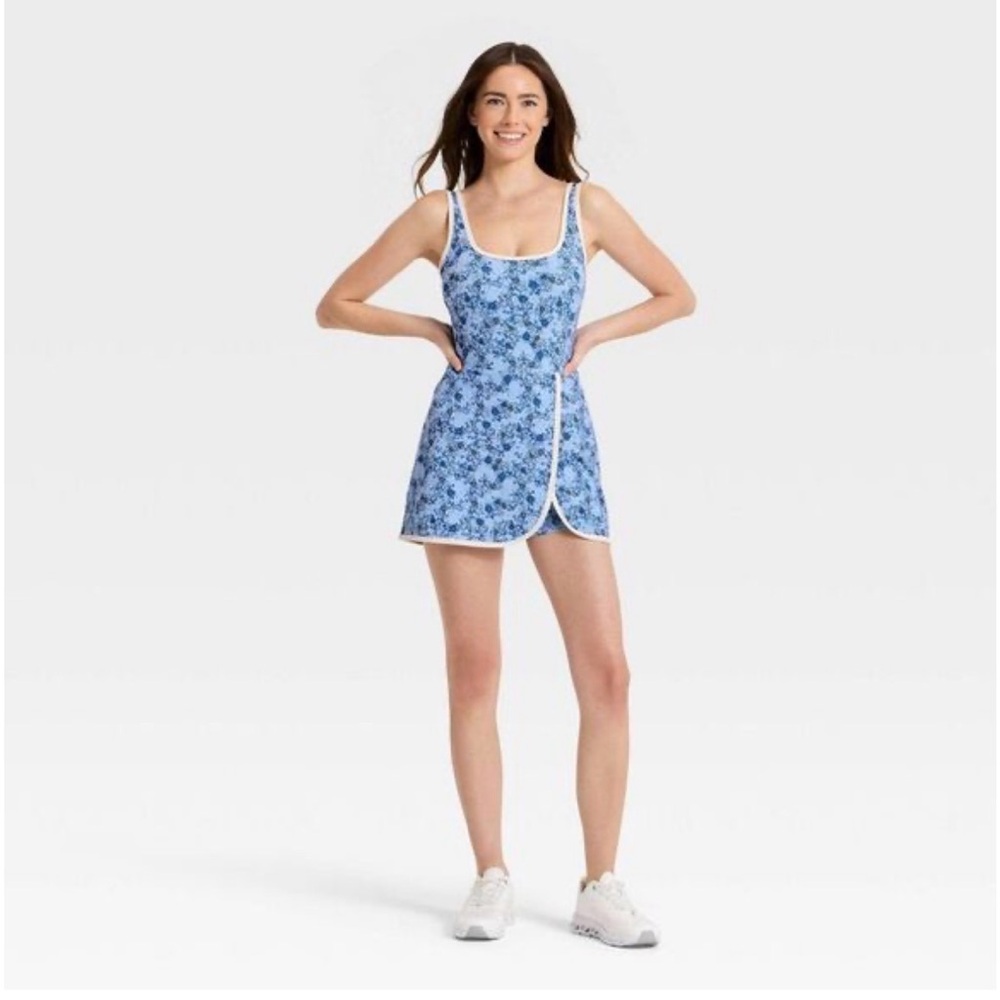 JoyLab Light Blue Floral Mini Dress - Picture 3 of 7